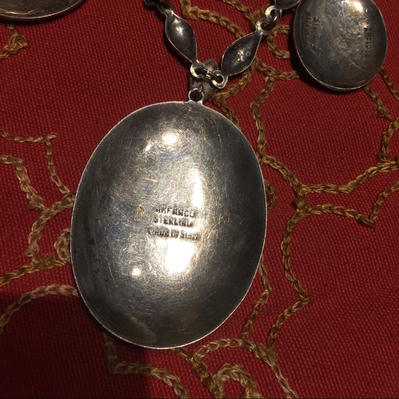 Vtg. Siam Sterling & Enamel Necklace - Picture 7 of 10